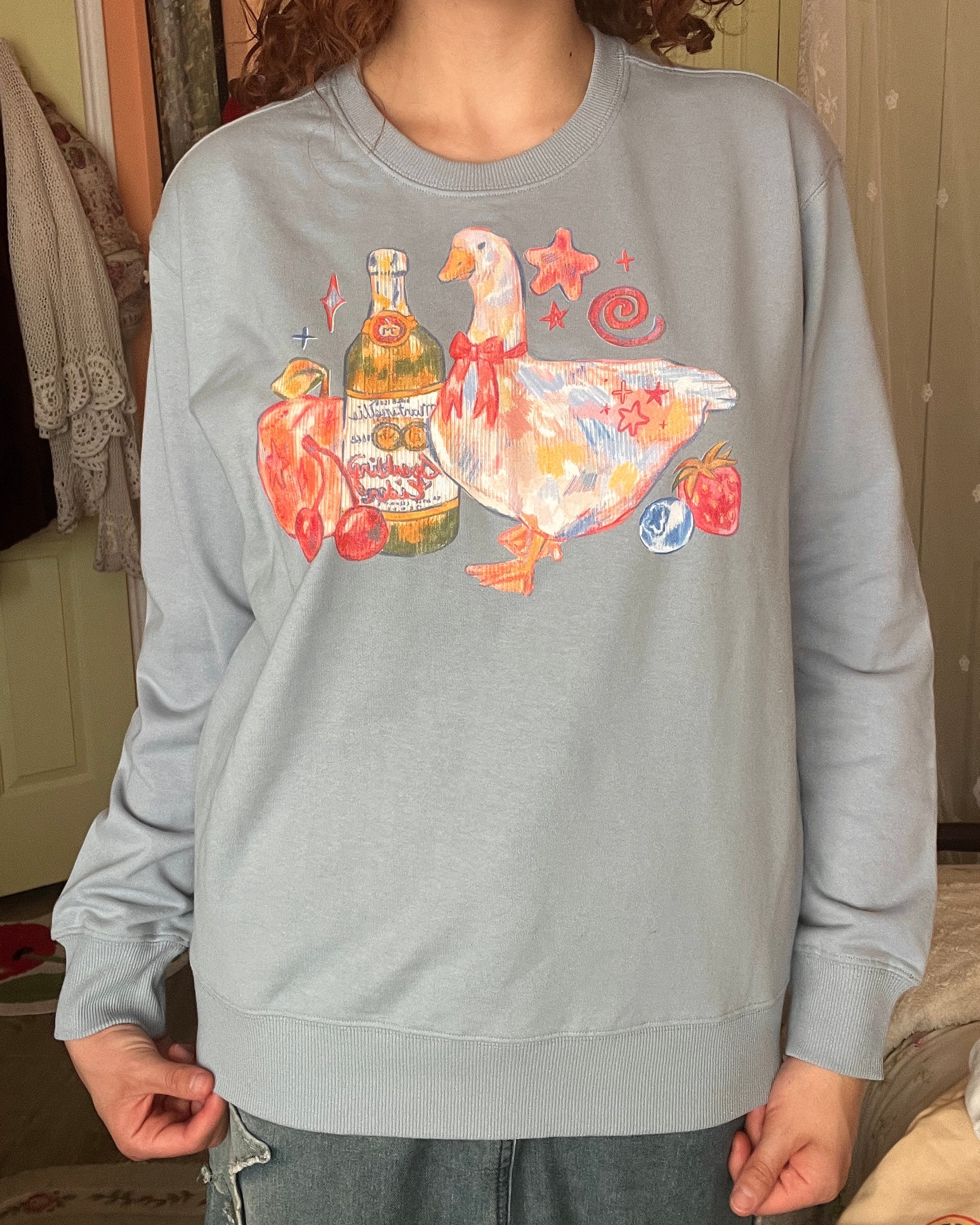 Duck Fruit Sweater BLUE